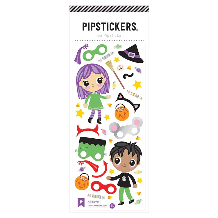 Halloween Masquerade Dress-Up Sticker Sheet