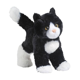 Snippy Black & White Cat Plush