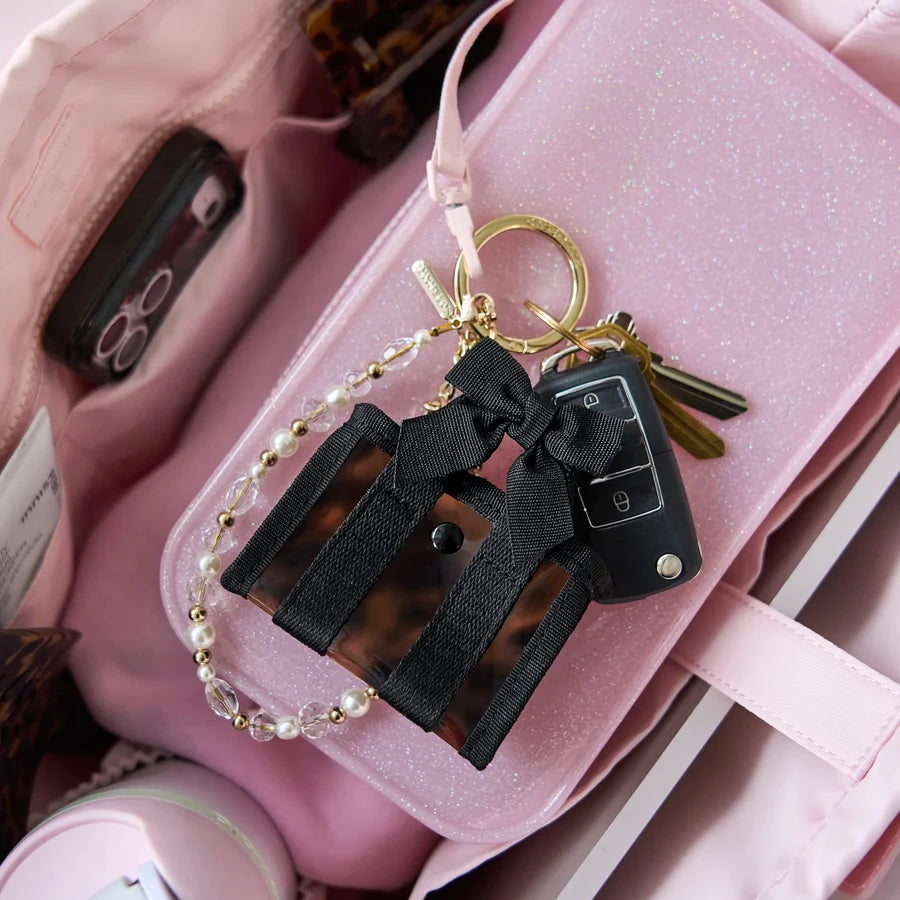 Jelly Tote Key Chain Bag Charm - Black