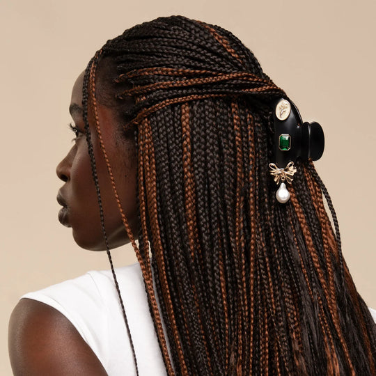 Kitschpop Charms Black Curved Claw Clip Set