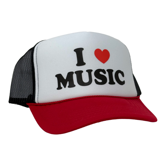 I Heart Music Red and Black Foam Hat