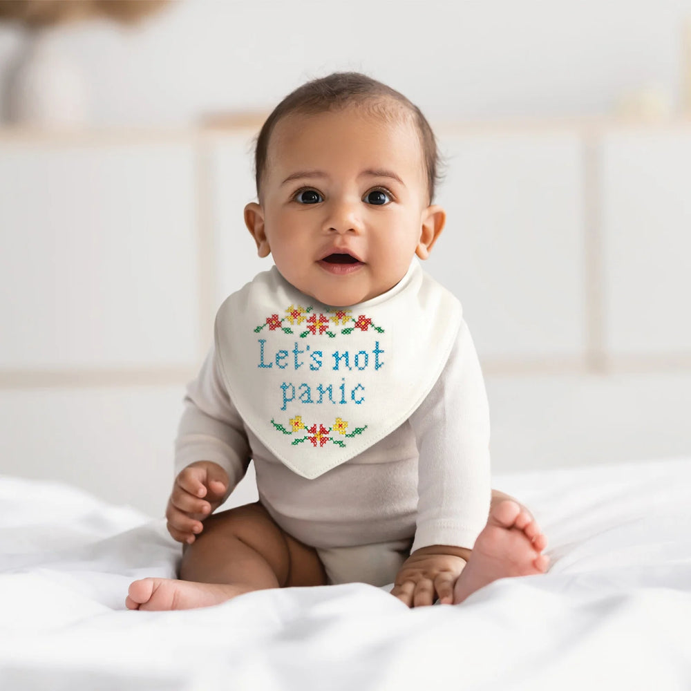 In Stitches Teething Bib Set