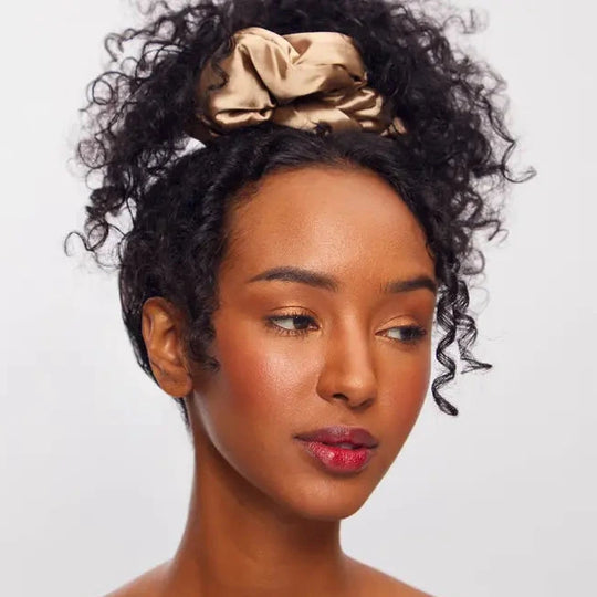 Neutrals Satin Pillow Scrunchies 4 Piece Set