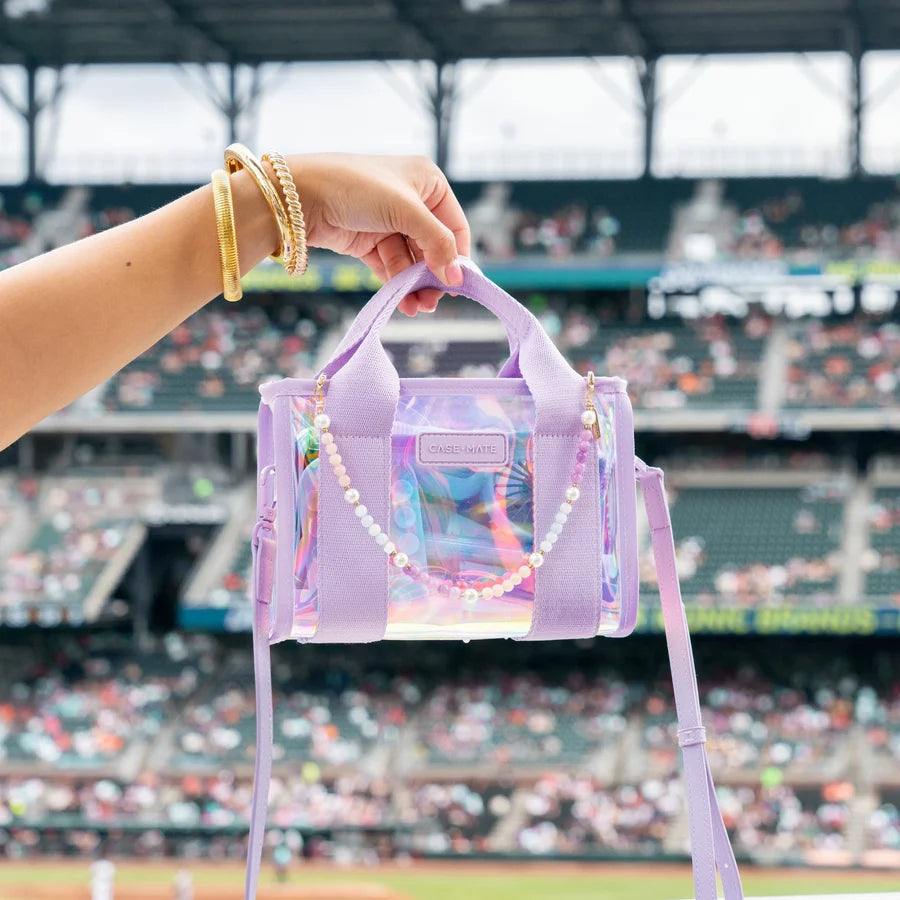 Clear Stadium Tote Bag w/ Strap - Soap Bubble