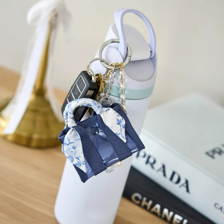Jelly Tote Key Chain Bag Charm - Something Navy Twilly