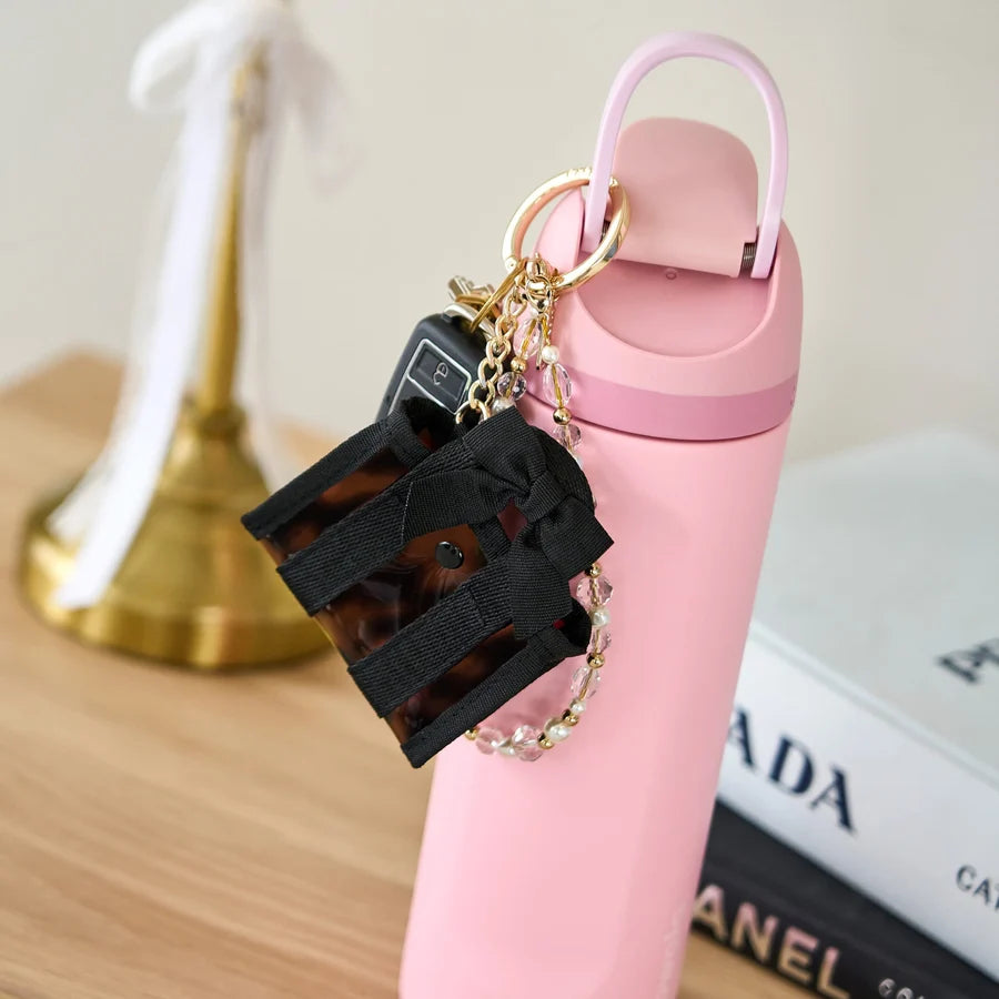 Jelly Tote Key Chain Bag Charm - Black