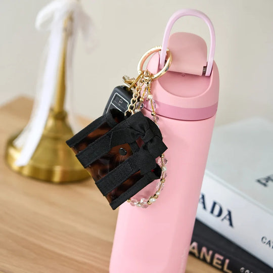Jelly Tote Key Chain Bag Charm - Black
