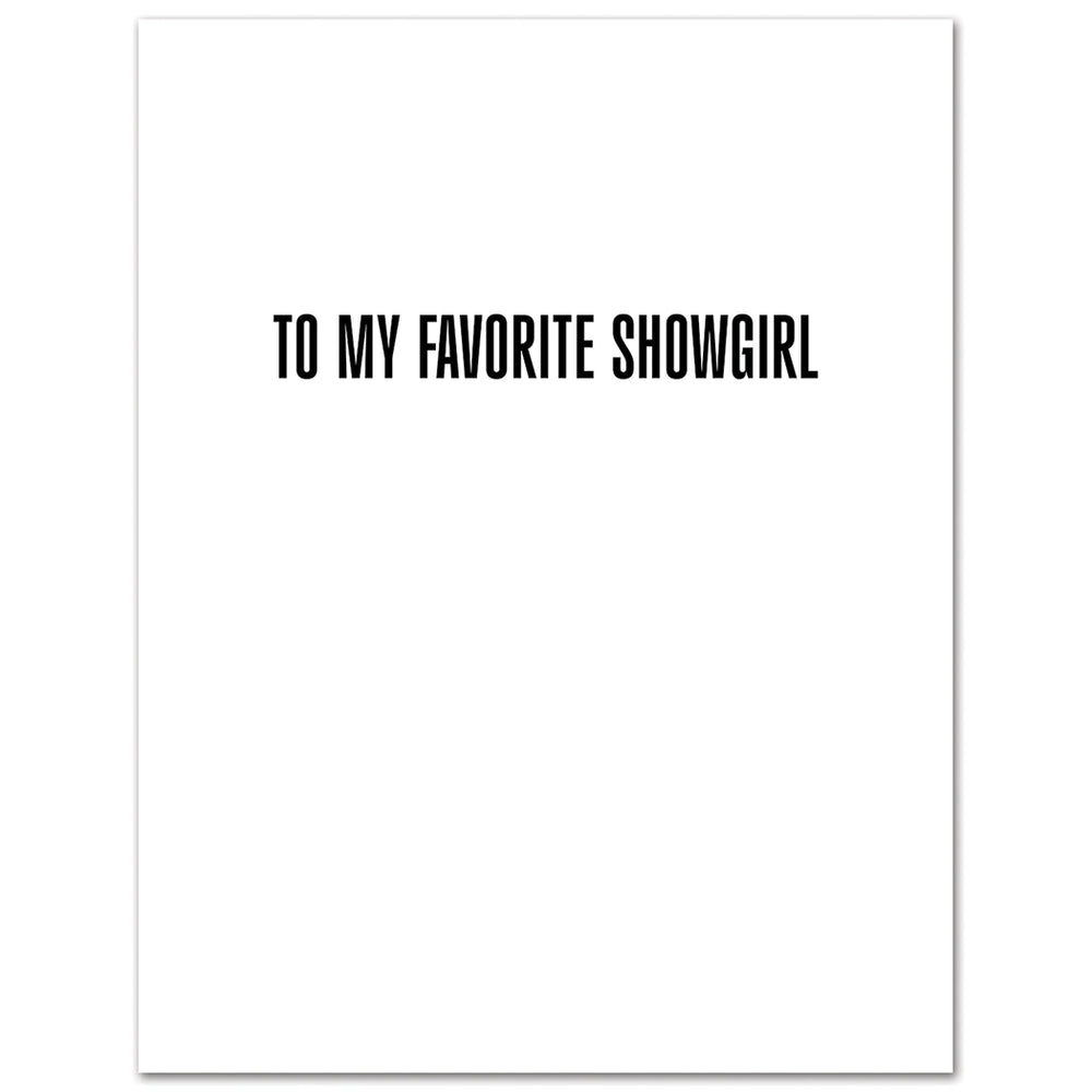 Taylor Showgirl Happy Birthday Card