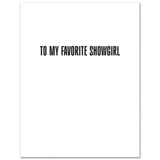 Taylor Showgirl Happy Birthday Card