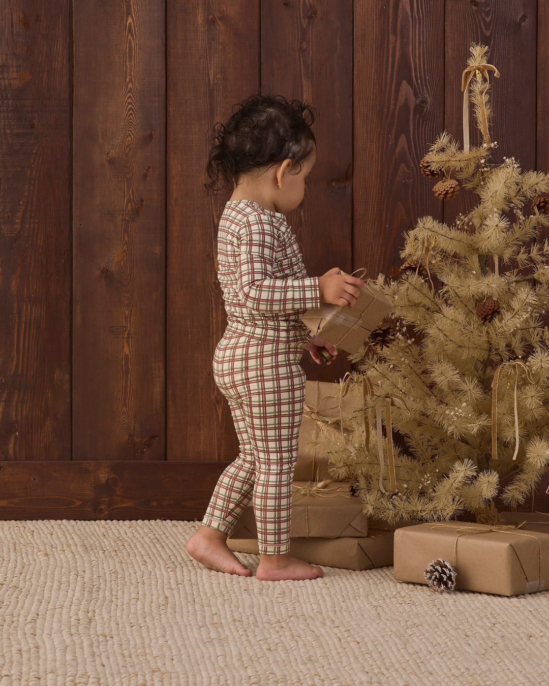 Quincy Mae - Redwood Check Bamboo Pajama Set