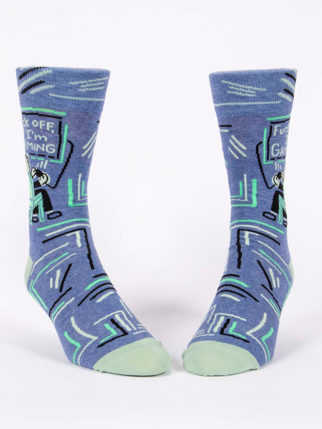 Fuck Off I'm Gaming Men's Crew Socks