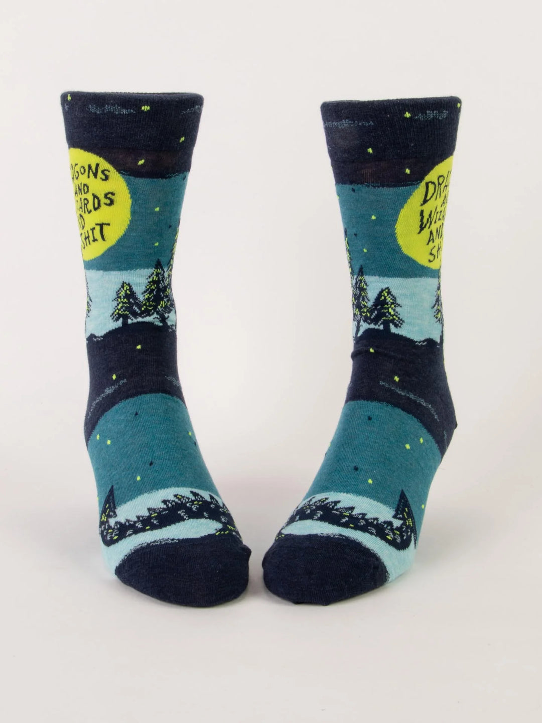 Dragons and Wizards and Shit Men's Crew Socks
