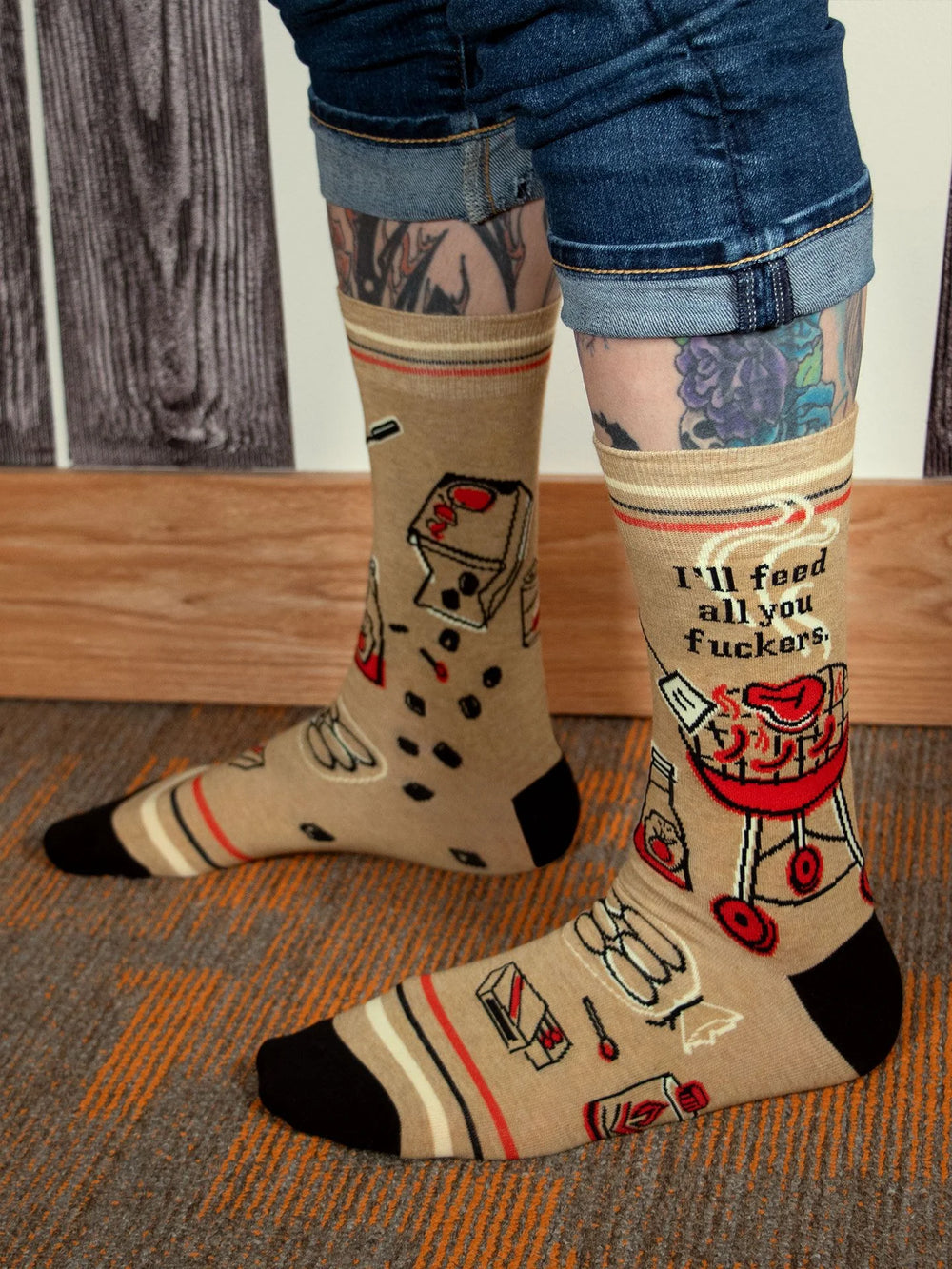 Feed You Fuckers Men's Crew Socks