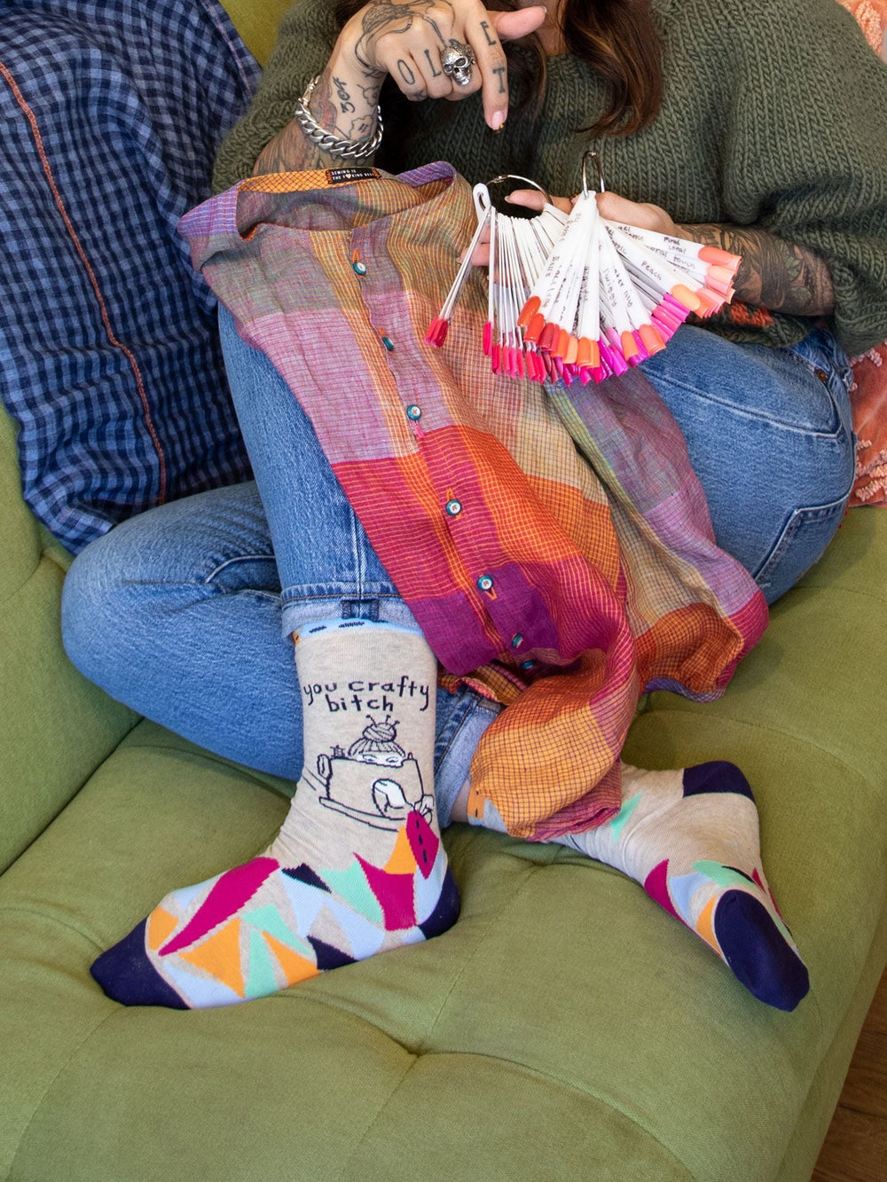 You Crafty Bitch Women's Crew Socks