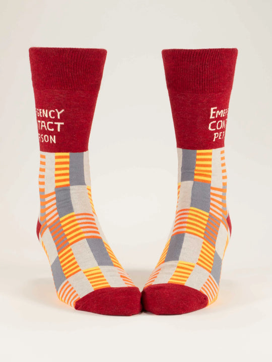 Emergency Contact Men's Crew Socks