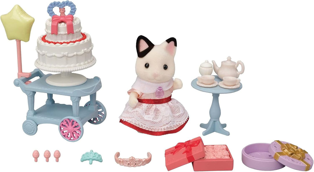 Calico Critters - Tuxedo Cat Girl Party Time Playset