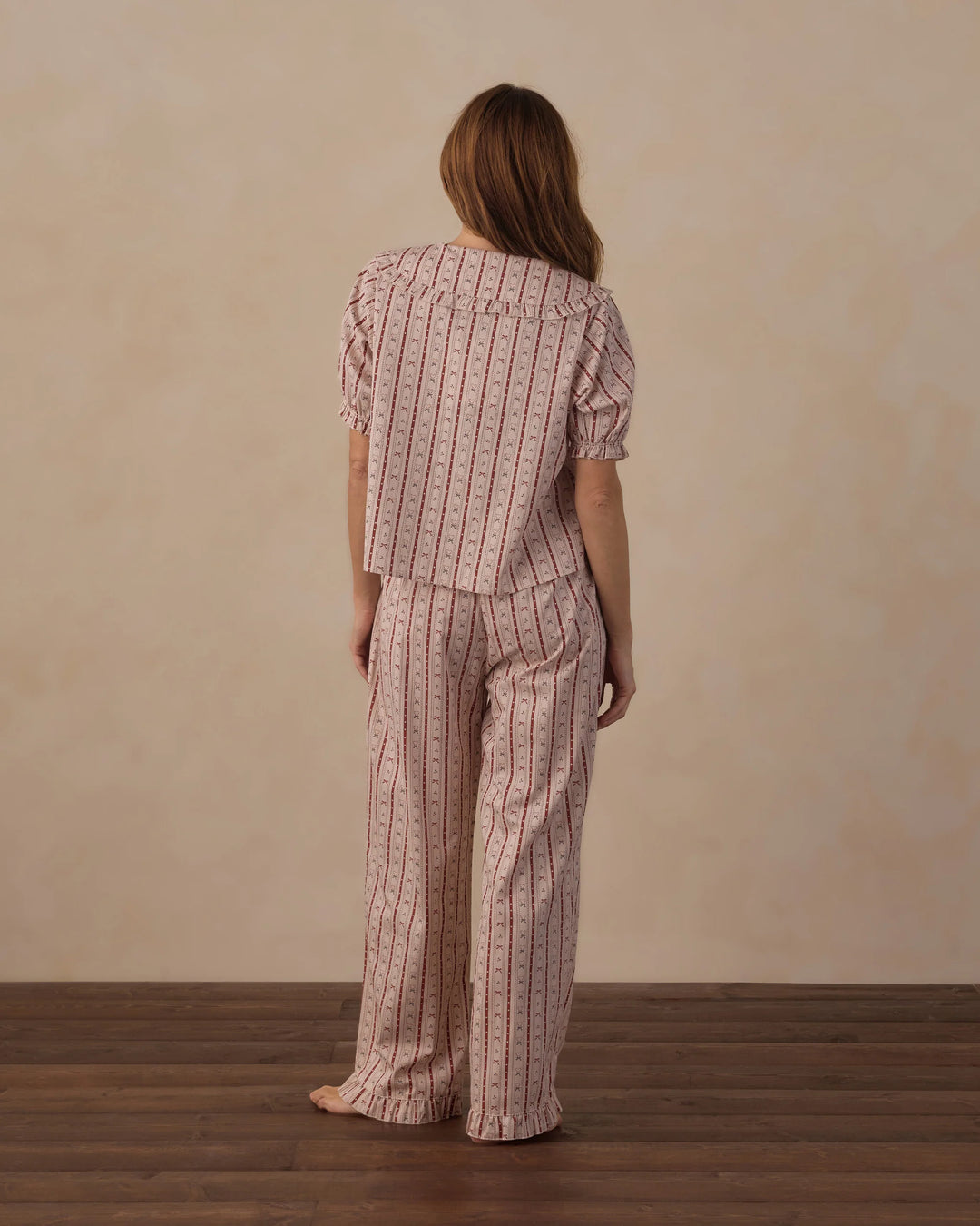 Rylee + Cru - Women's Candy Cane Lane Ruffle Pajama Set