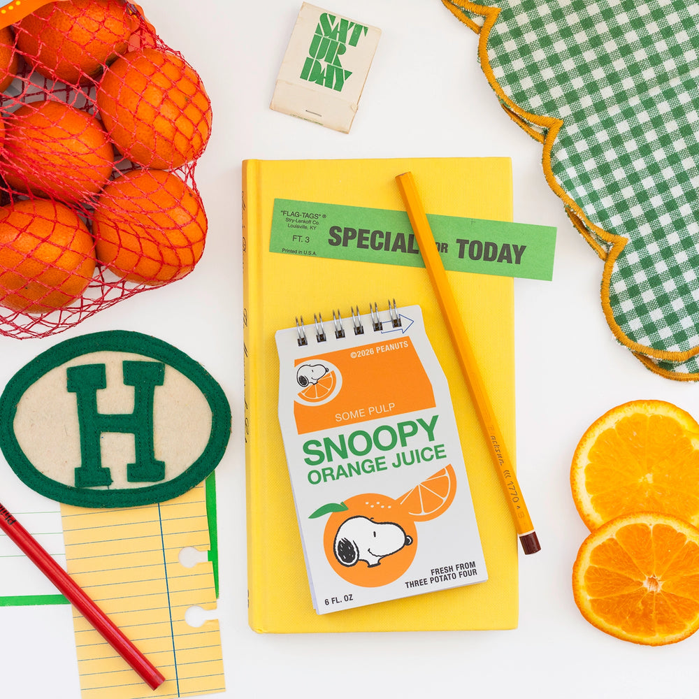 Snoopy Orange Juice Mini Notebook