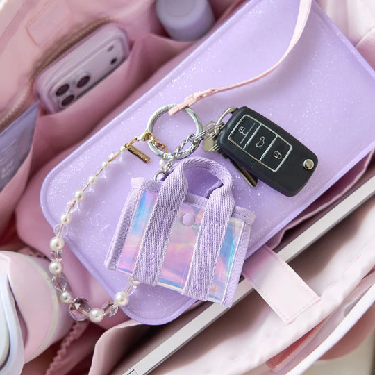 Jelly Tote Key Chain Bag Charm - Soap Bubble
