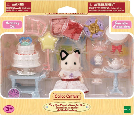 Calico Critters - Tuxedo Cat Girl Party Time Playset
