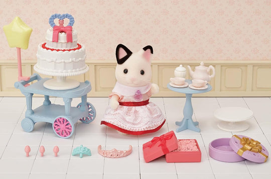 Calico Critters - Tuxedo Cat Girl Party Time Playset
