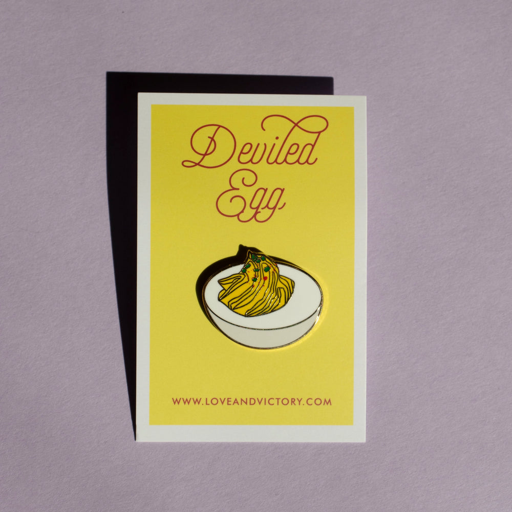 Deviled Egg Enamel Pin