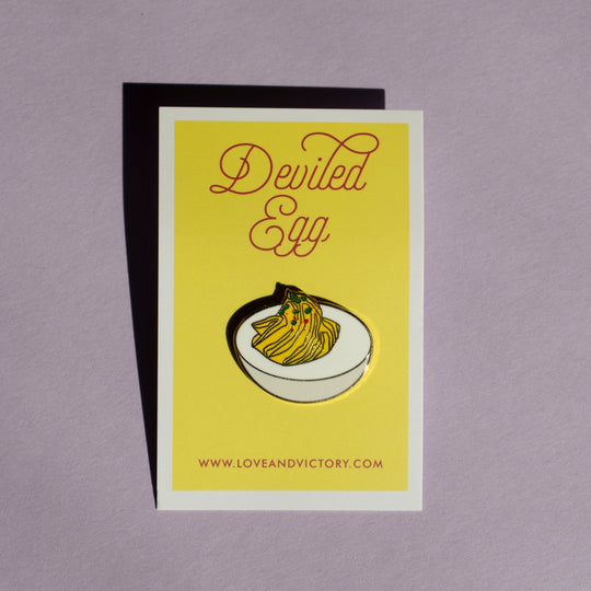 Deviled Egg Enamel Pin