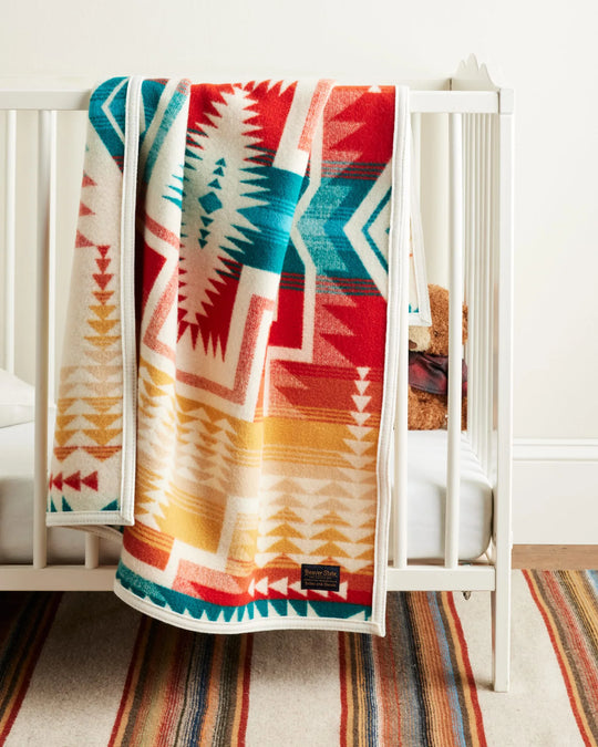Pendleton - Harding Star Ivory Jacquard Crib Blanket