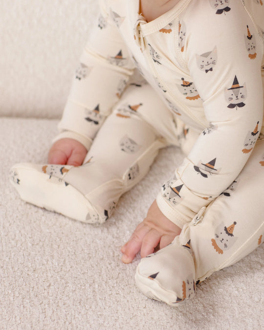 Quincy Mae - Costume Kittens Zip Onesie