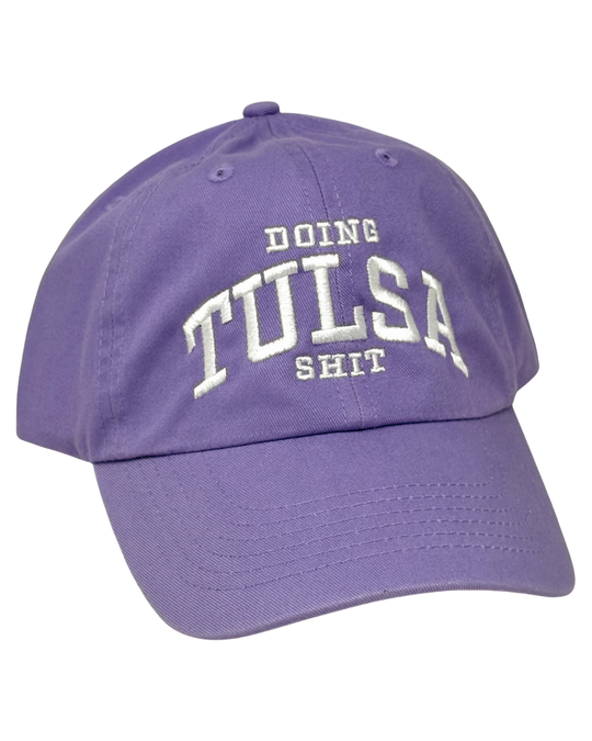 Doing Tulsa Shit Dad Hat Lavender/White