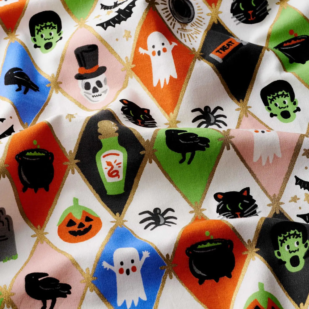 Halloween Argyle Tea Towel