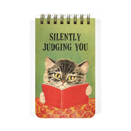 Silently Judging You Cat Spiral Notepad