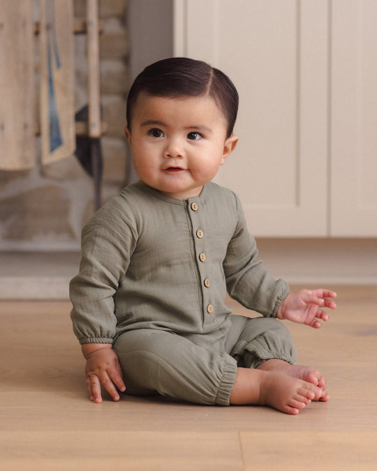 Quincy Mae - Spruce Woven Jumpsuit