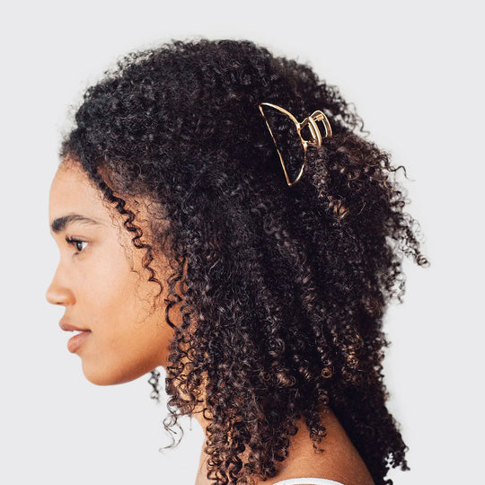 Gold Open Shape Metal Claw Clip
