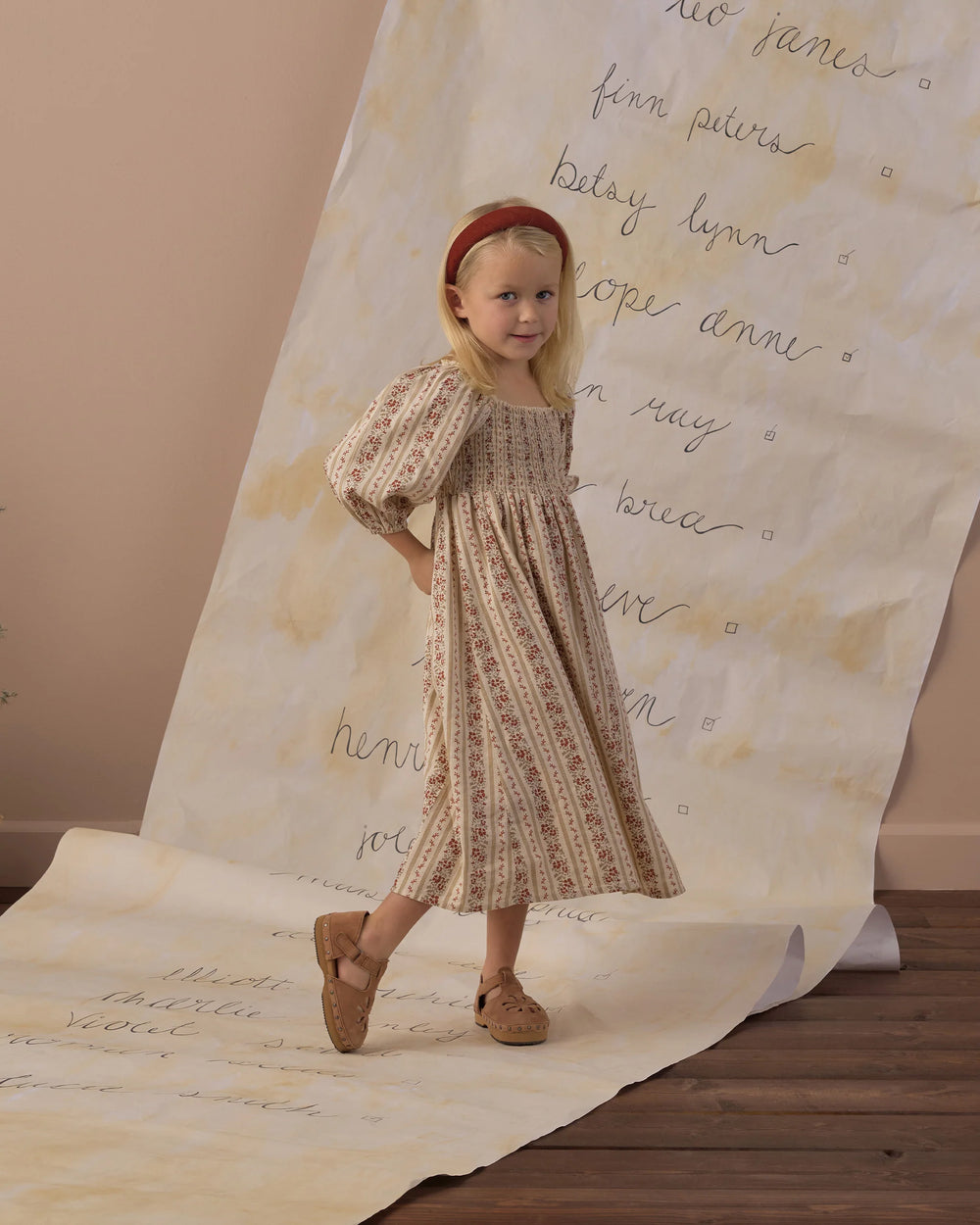 Rylee + Cru - Girl's Floral Stripe Della Dress