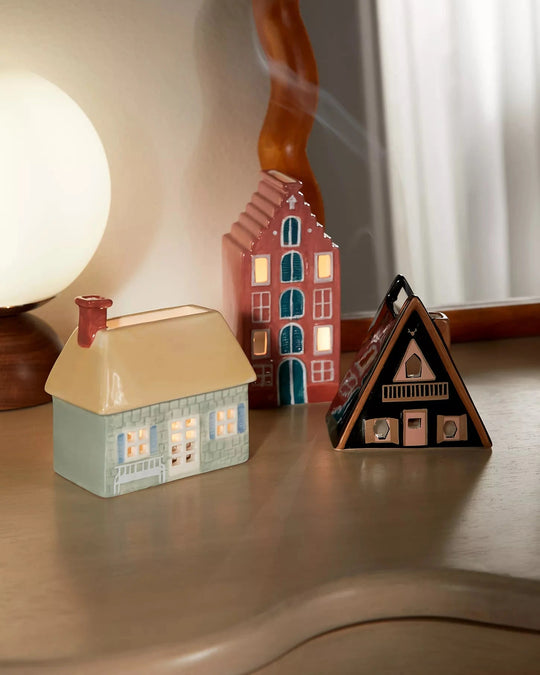 English Cottage Incense & Tea Light Holder