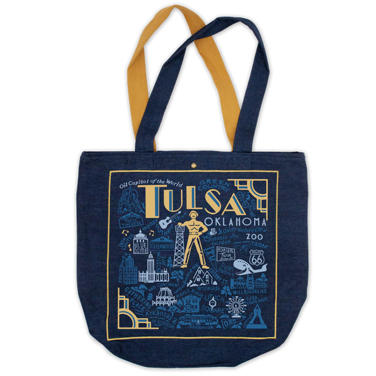 Tulsa Denim Tote Bag