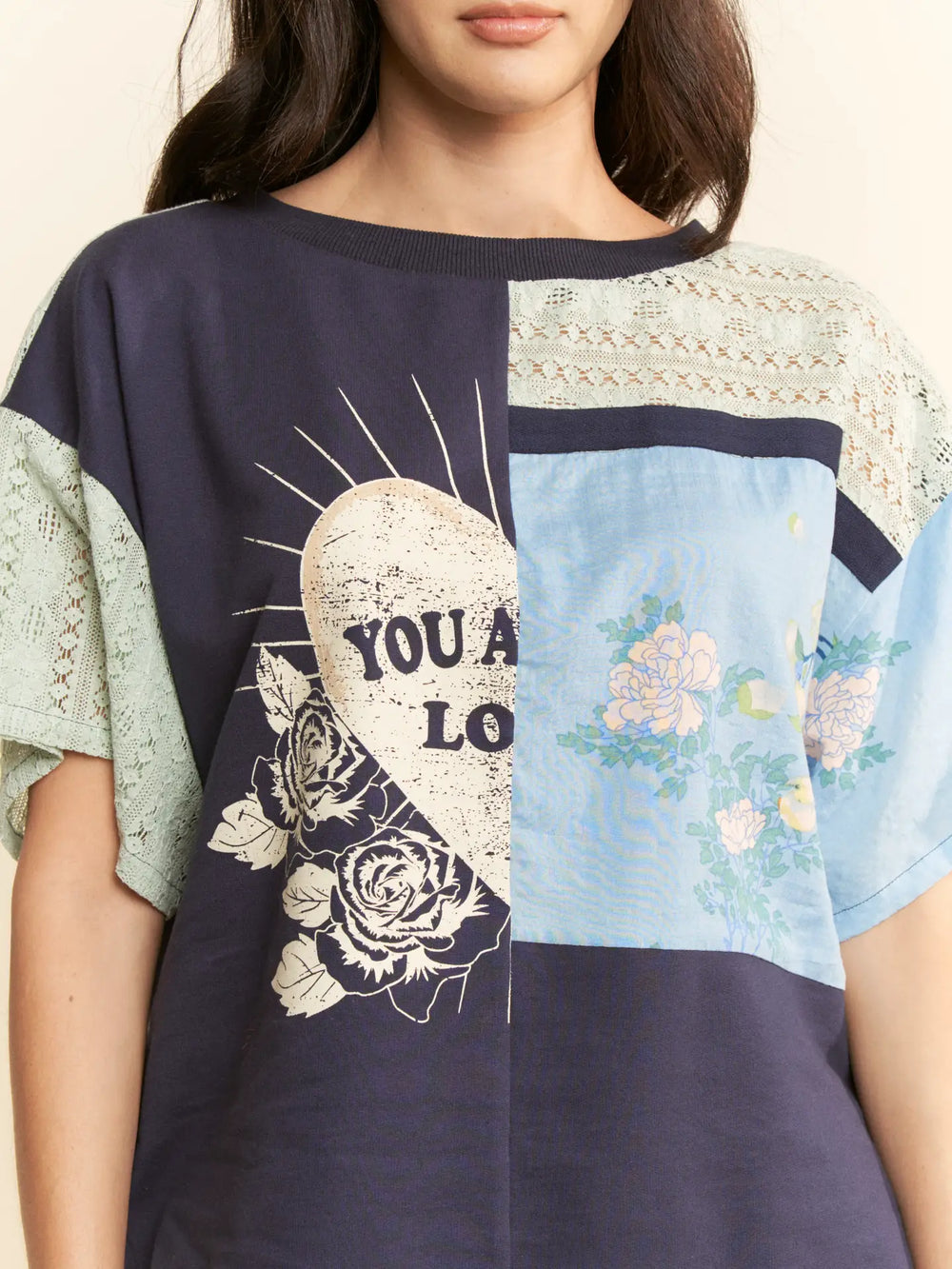 Patchwork Short Sleeve Top