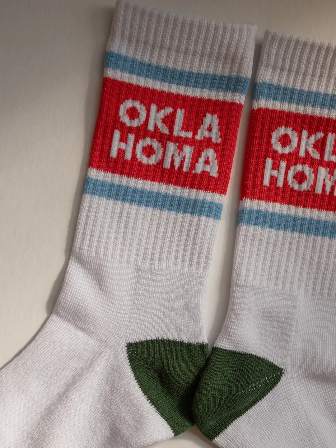Oklahoma Ribbed Crew Socks