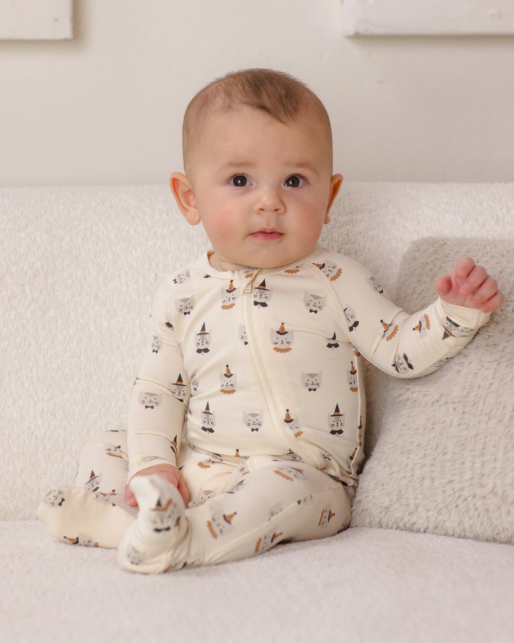 Quincy Mae - Costume Kittens Zip Onesie