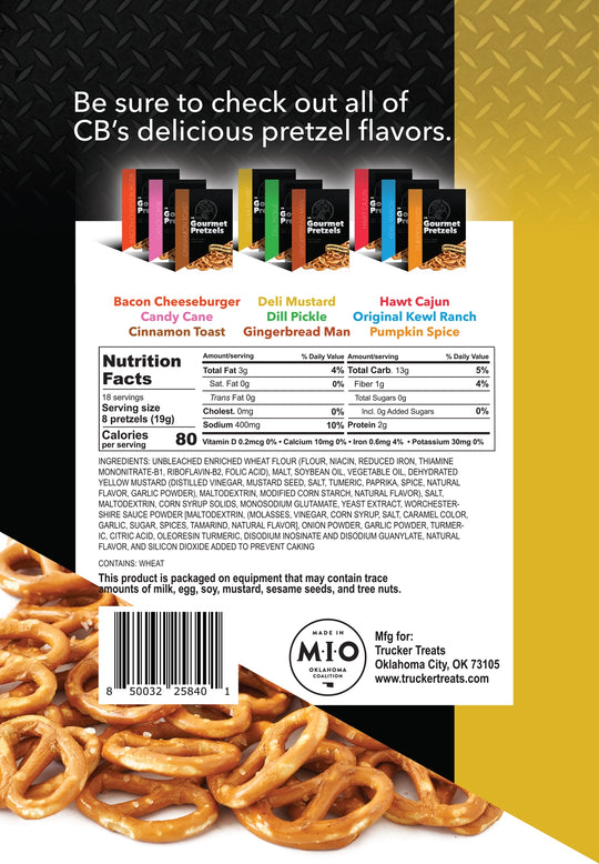 Trucker Treats Black Label - Deli Mustard Gourmet Pretzels