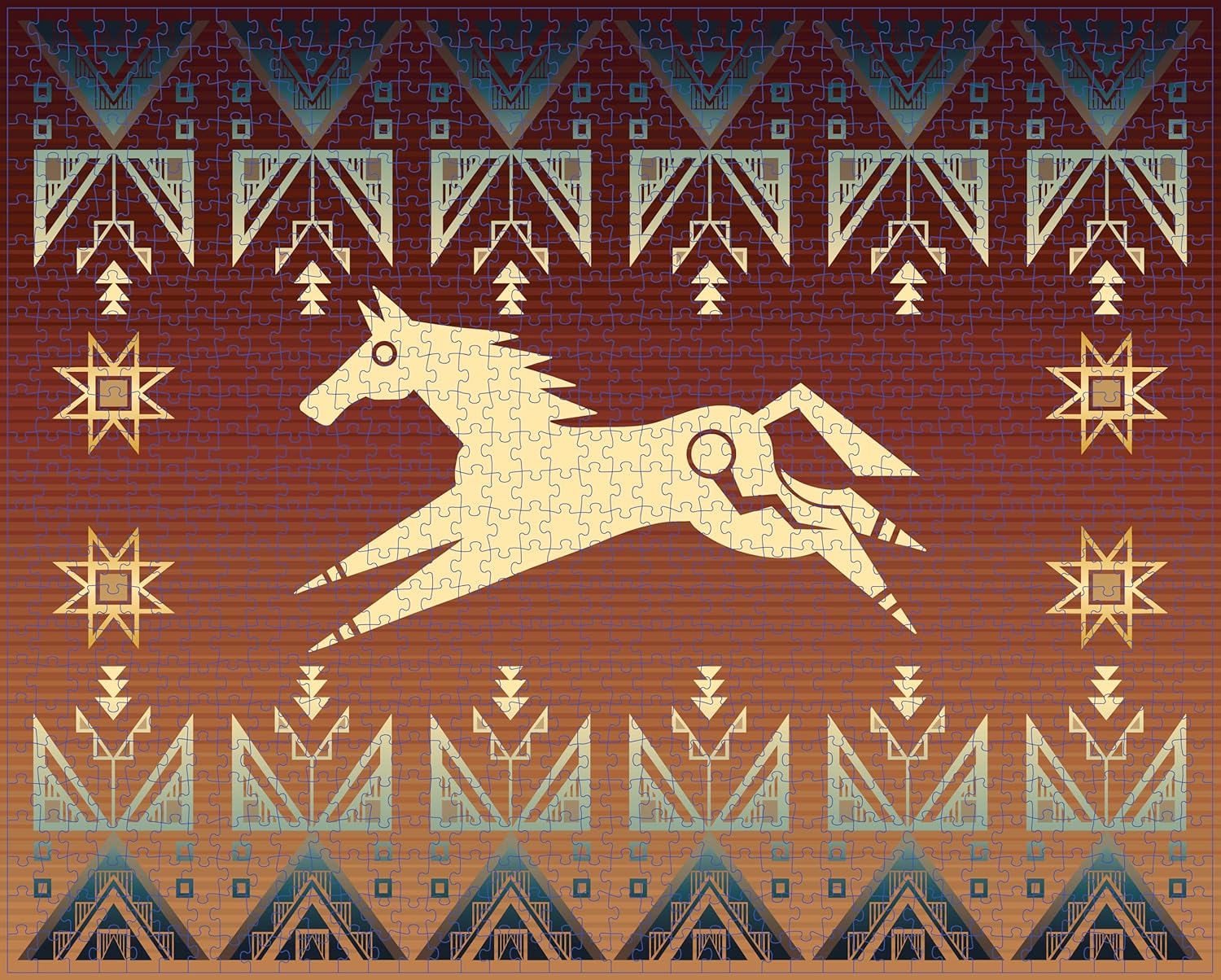 Pendleton 1000-Teile Puzzle 'Unity Pattern' - Buntes Motiv, 64x51 Cm Fertig