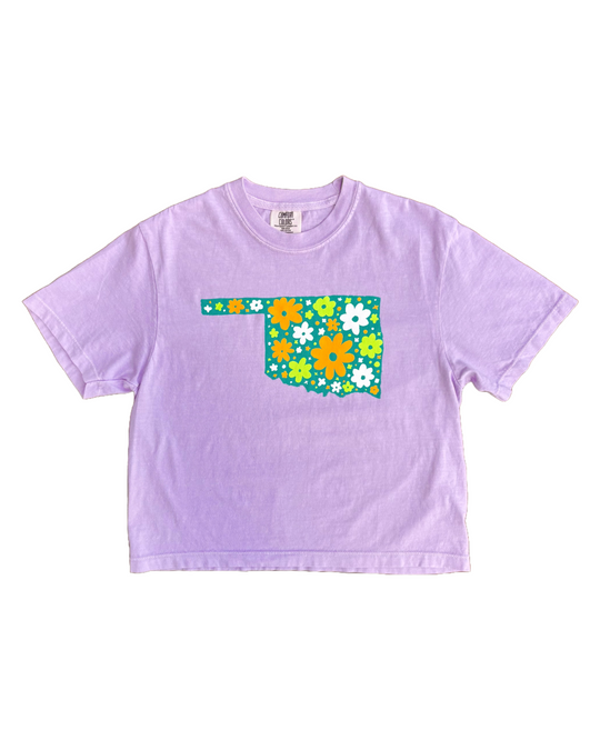 Floral Oklahoma Boxy Tshirt