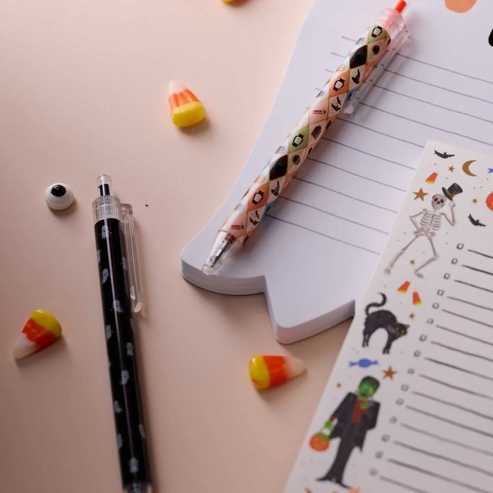Halloween Argyle Glitter Gel Pen Set