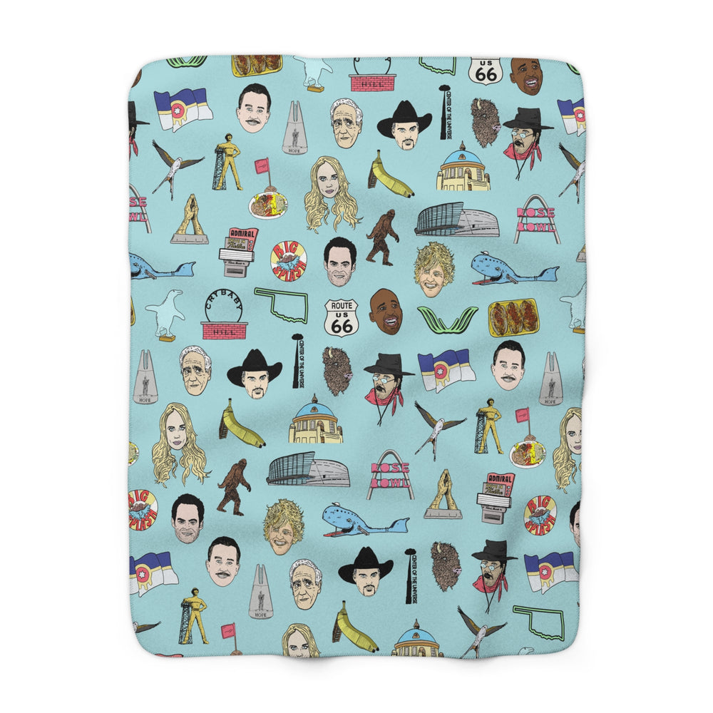Tulsa Icons Sherpa Fleece Blanket