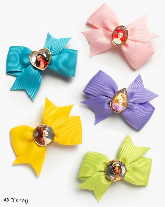 Princesses 5 Piece Mini Hair Bows