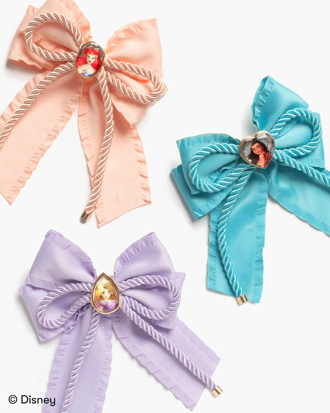 Princesses 3 Piece Hair Bows