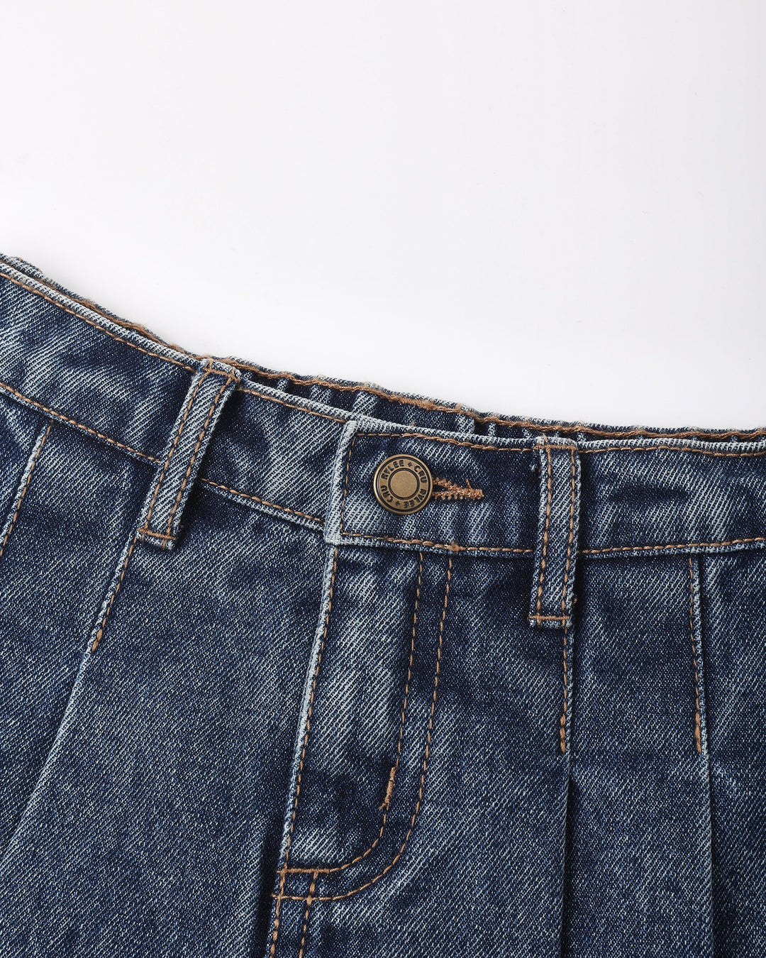Rylee + Cru - Pleated Denim Skirt