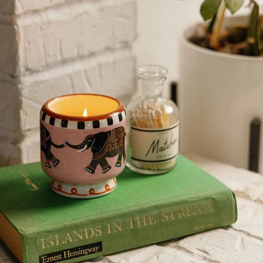 A Dopo 8oz Elephant Candle