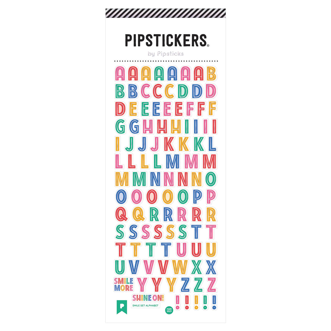 Smile Alphabet Sticker Sheet